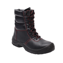 Estilo casual divide cuero repujado y botas de seguridad PU (HQ03058)